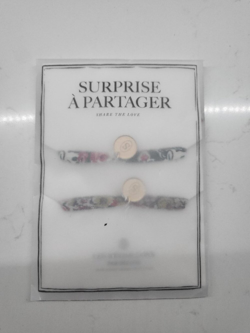 SÉZANE Floral Fabric Charm Bracelet Duo